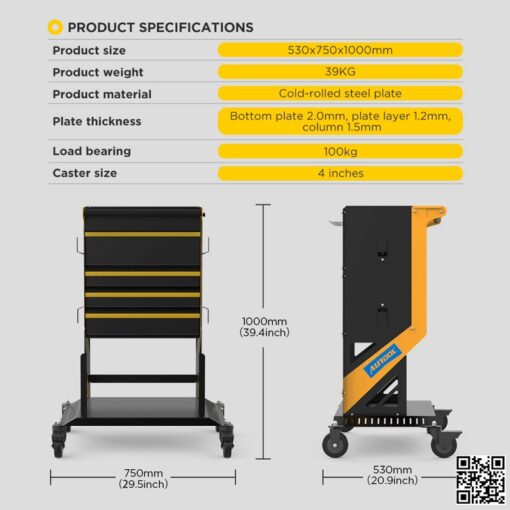 Xe Đẩy Tủ Dụng Cụ Sửa Chữa AUTOOL - Hình ảnh 3