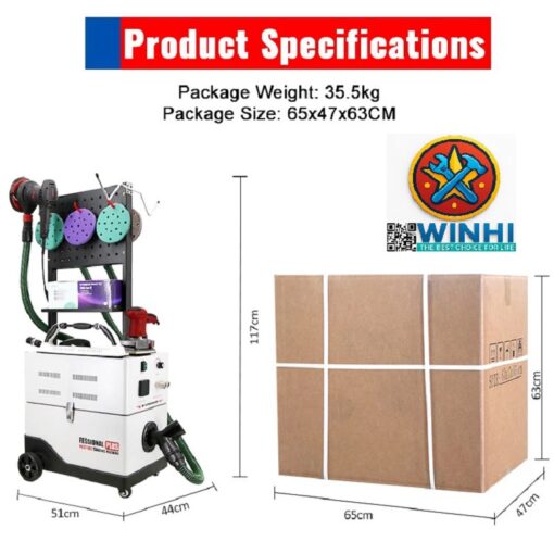 Máy Mài Chà Nhám Hút Bụi Tự Động FUNISI - Hình ảnh 6