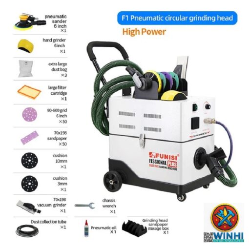 Máy Mài Chà Nhám Hút Bụi Tự Động FUNISI - Hình ảnh 4