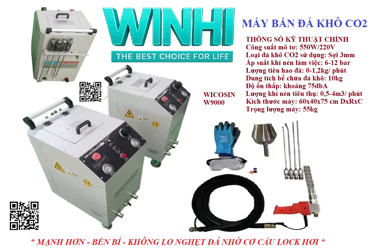 Máy bắn đá khô CO₂ W9000 - Hình ảnh 3