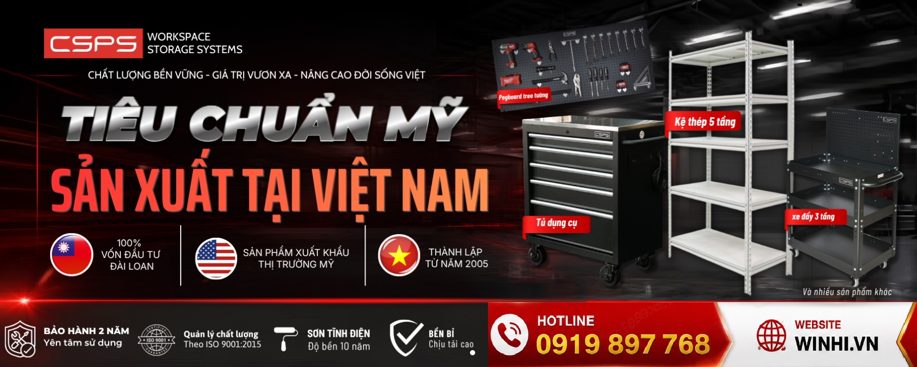Tủ Dụng Cụ CSPS Tiêu Chuẩn Mỹ