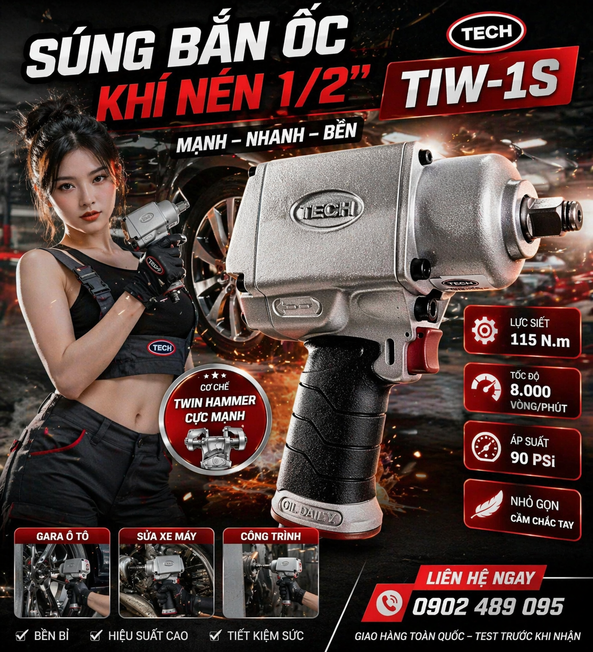 SÚNG XIẾT BULONG TECH CHÍNH HÃNG - Hình ảnh 2