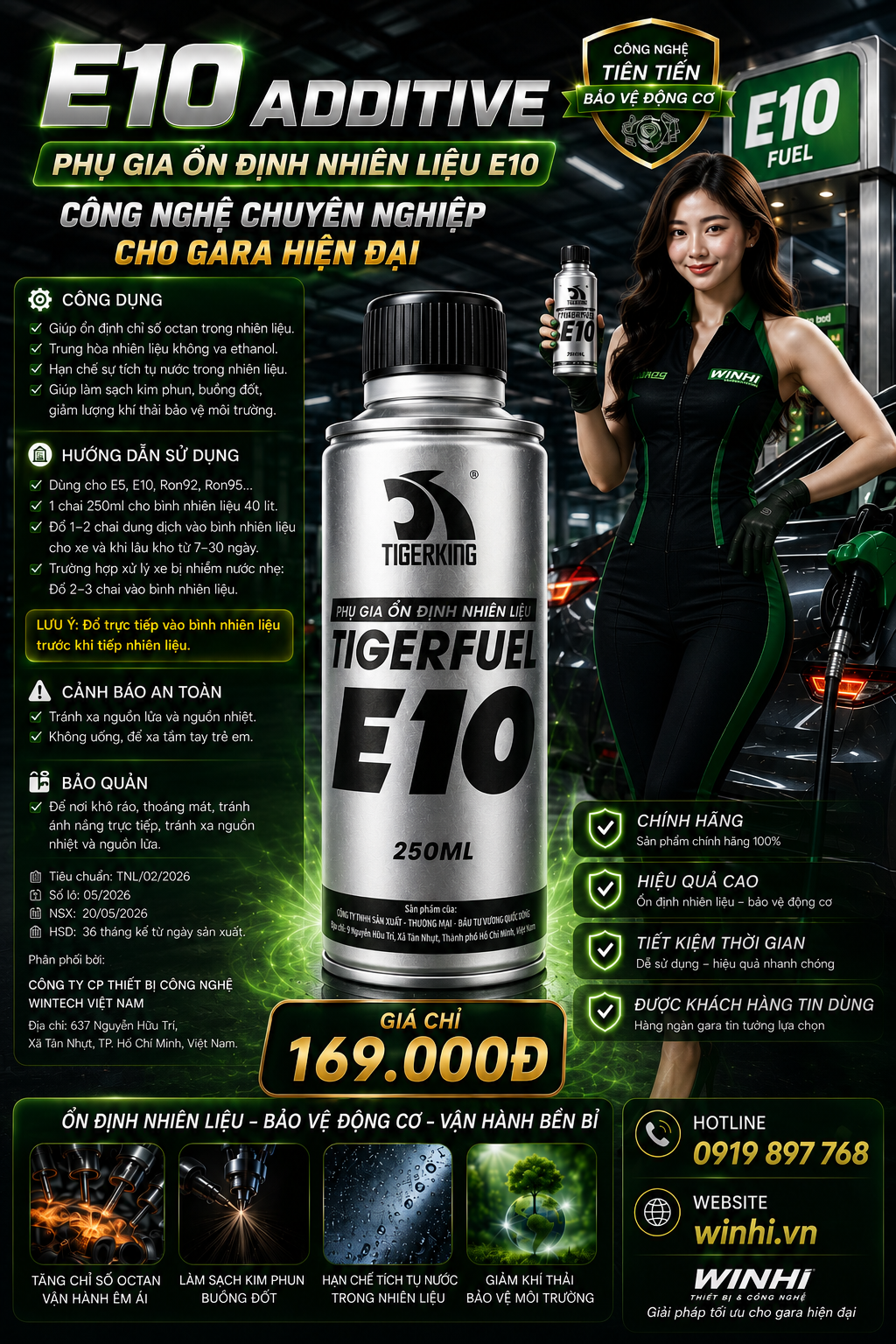 Phụ Gia Ổn Định Nhiên Liệu Xăng E10 CAMTECH Additive - Hình ảnh 2